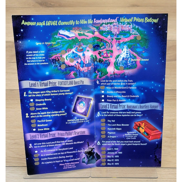 Rare VMK Virtual Magic Kingdom Promotional Material Never Used Disneyland Disney - Picture 4 of 4